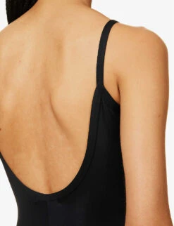 GOOD AMERICAN Scuba Scoop-neck Stretch-woven Playsuit -Women Clothing Store R04166618 BLACK001 ALT06