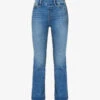 GOOD AMERICAN Pull On Straight Faded-wash Straight High-rise Stretch-denim Jeans