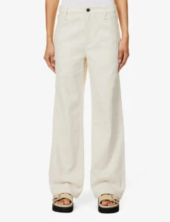 Rag & Bone Baggy Dre Straight-leg Low Rise Jeans -Women Clothing Store R04166662 ECRU ALT02