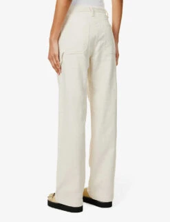 Rag & Bone Baggy Dre Straight-leg Low Rise Jeans -Women Clothing Store R04166662 ECRU ALT03
