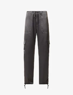 Les Barb High-rise Satin Trousers