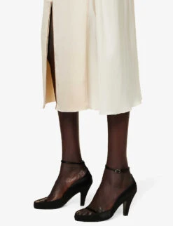 Koshulya Colour-block Silk Midi Skirt -Women Clothing Store R04168299 CREAM ALT05