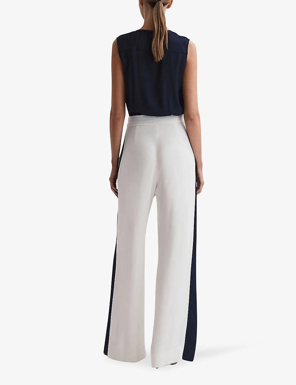 Reiss Ivy Striped Wide-leg Woven Jumpsuit 4 Reiss Ivy Striped Wide-leg Woven Jumpsuit - Image 4