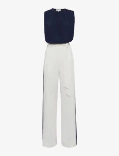 Reiss Ivy Striped Wide-leg Woven Jumpsuit