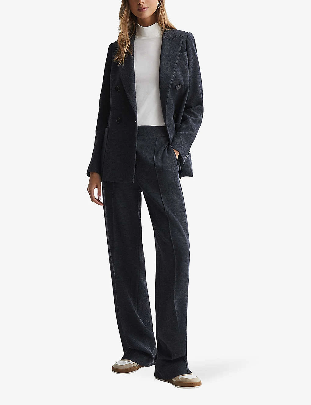 Reiss Brooklyn High-neck Stretch-cotton Blend Top 2 Reiss Brooklyn High-neck Stretch-cotton Blend Top - Image 2