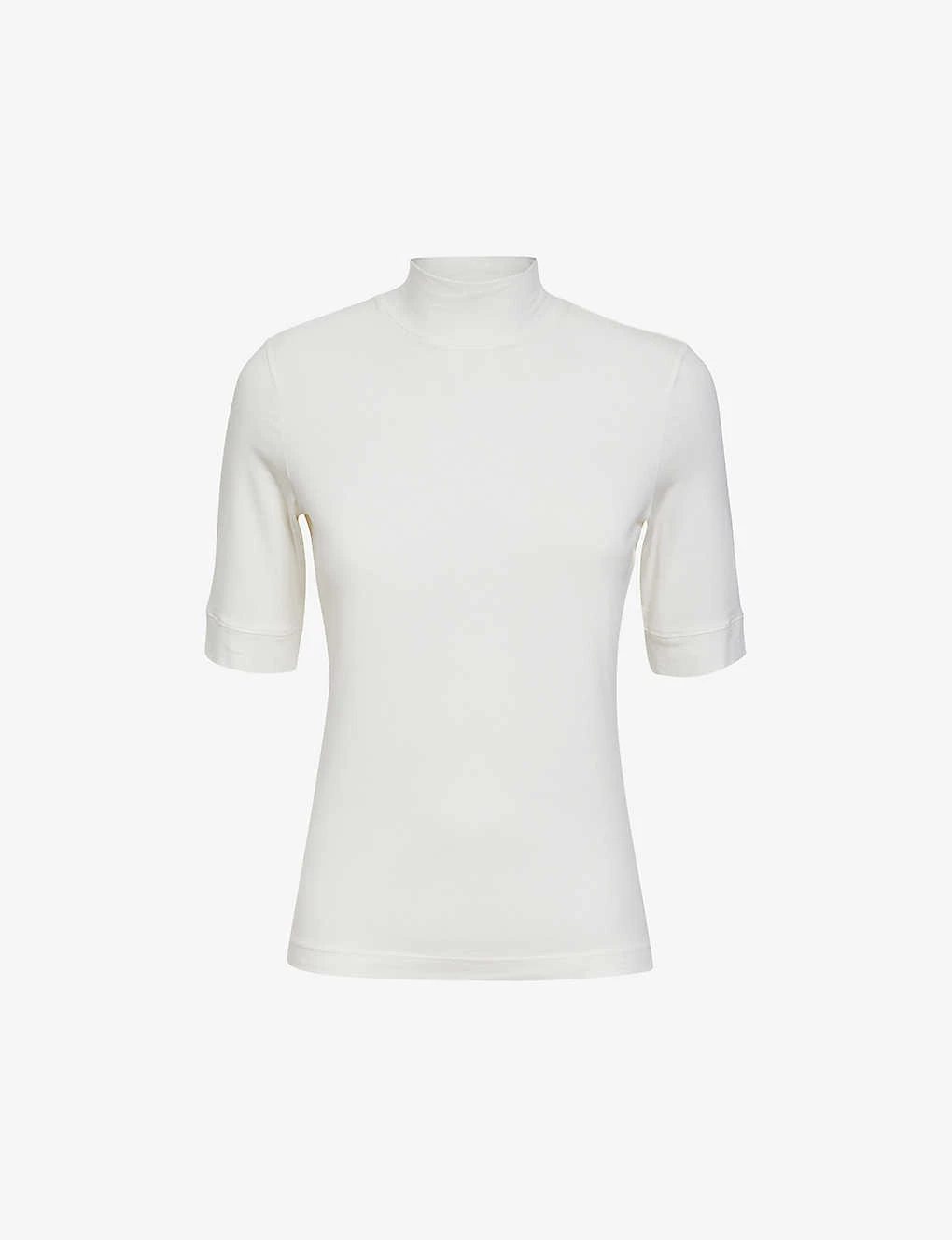 Reiss Brooklyn High-neck Stretch-cotton Blend Top 1 Reiss Brooklyn High-neck Stretch-cotton Blend Top