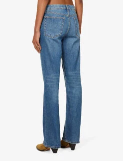 Rag & Bone Peyton Belt-loop Mid-rise Flared-leg Stretch-denim Jeans -Women Clothing Store R04170703 HUNTLEY ALT03