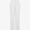 Frankie Broderie-pattern Straight-leg Mid-rise Cotton Trousers