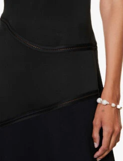 Jil Sander Contrast-panel Scoop-neck Woven Midi Dress -Women Clothing Store R04173114 1 ALT04