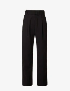 Camellia Straight-leg Mid-rise Stretch-woven Trousers