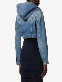 Hooded Cropped Denim Jacket -Women Clothing Store R04179392 BLEUVINTAGE ALT03