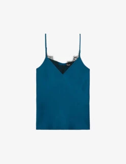 THE KOOPLES Lace-trim Satin Camisole Top