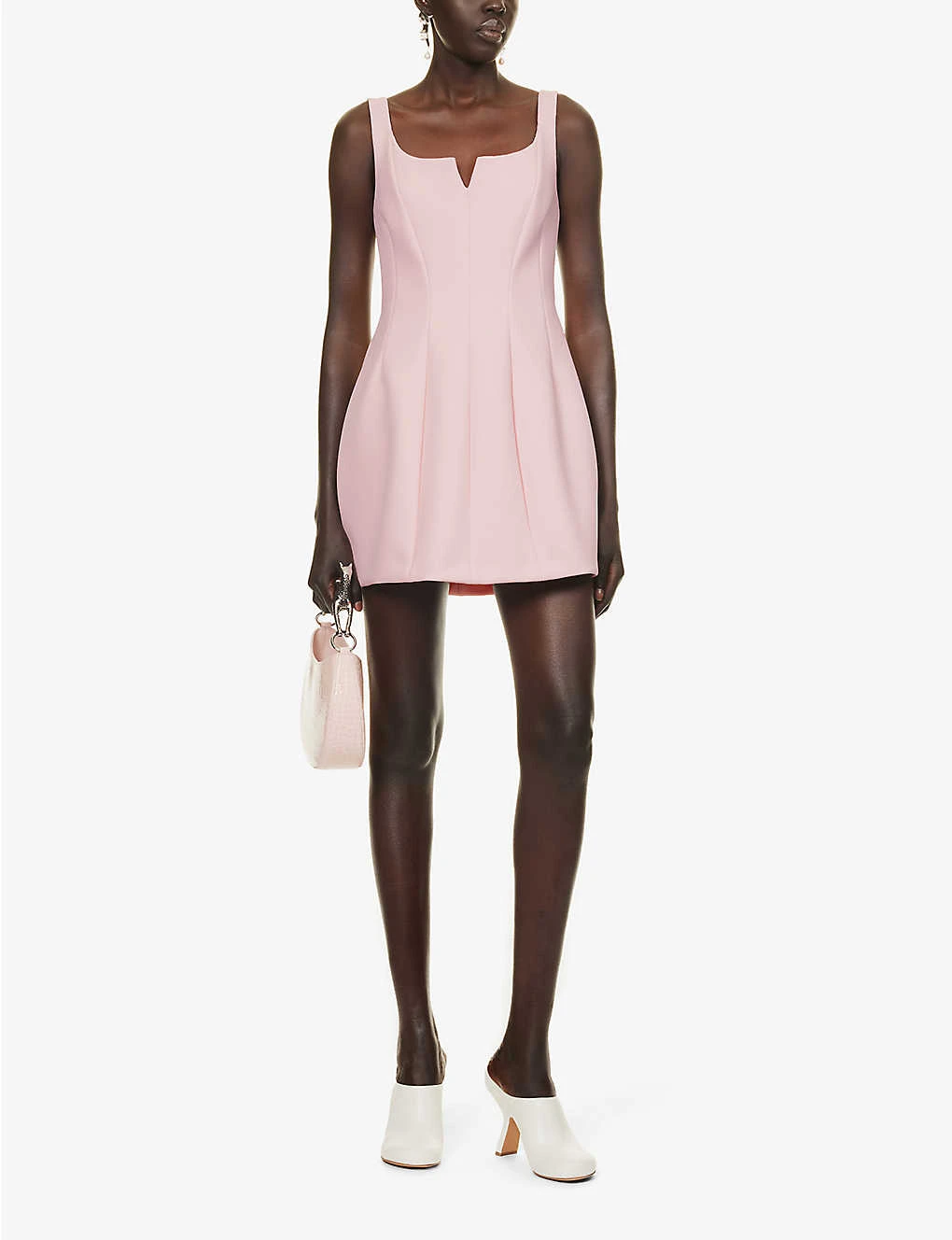 Philosophy Di Lorenzo Serafini Square-neckline Panelled Stretch-woven Mini Dress 2 Philosophy Di Lorenzo Serafini Square-neckline Panelled Stretch-woven Mini Dress - Image 2