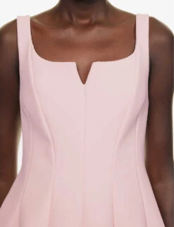 Philosophy Di Lorenzo Serafini Square-neckline Panelled Stretch-woven Mini Dress 9 Philosophy Di Lorenzo Serafini Square-neckline Panelled Stretch-woven Mini Dress -Women Clothing Store R04183937 PINK ALT04