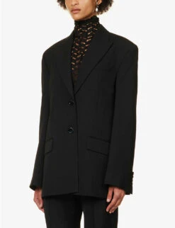 Acne Studios Jarida Single-breasted Woven Blazer -Women Clothing Store R04185154 BLACK ALT02