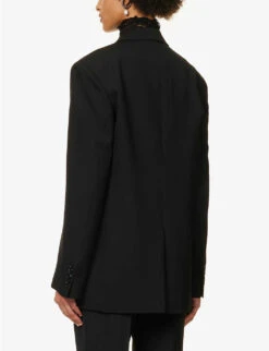 Acne Studios Jarida Single-breasted Woven Blazer -Women Clothing Store R04185154 BLACK ALT03