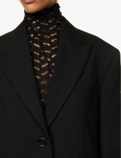 Acne Studios Jarida Single-breasted Woven Blazer -Women Clothing Store R04185154 BLACK ALT04
