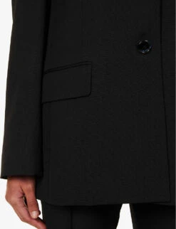 Acne Studios Jarida Single-breasted Woven Blazer -Women Clothing Store R04185154 BLACK ALT05