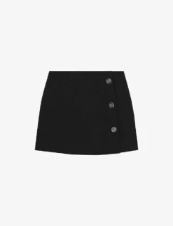 THE KOOPLES Press Stud-fastened High-rise Crepe Mini Skirt