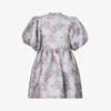 SISTER JANE Iceland Poppy Floral-print Woven-blend Mini Dress
