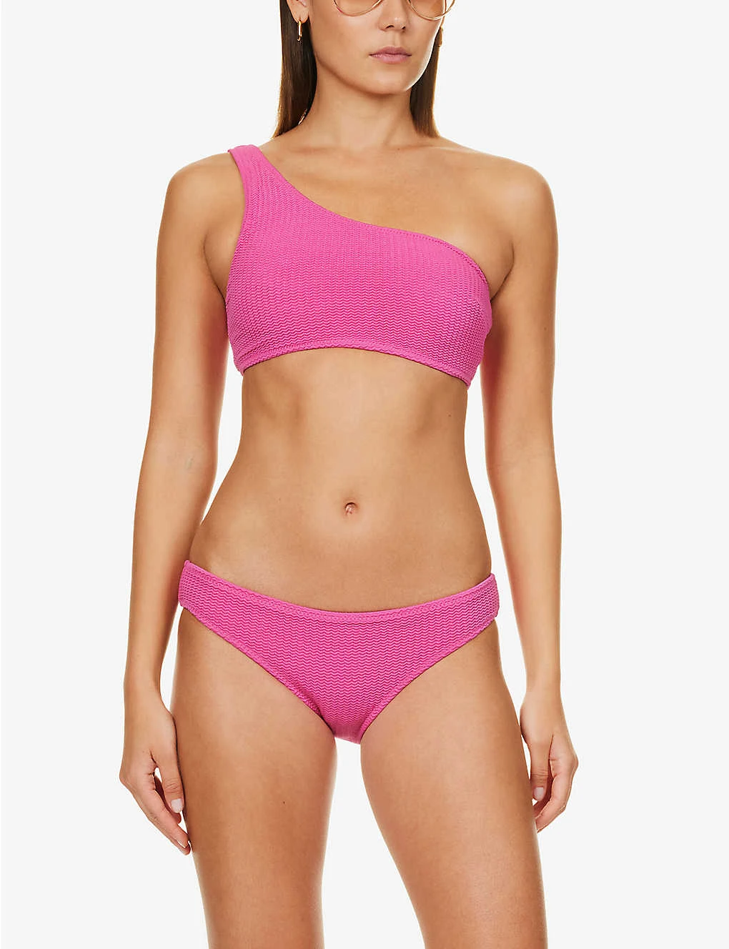 Seafolly Sea Dive One-shoulder Crinkled Bikini Top 2 Seafolly Sea Dive One-shoulder Crinkled Bikini Top - Image 2