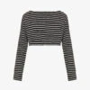 Tilla Striped Boat-neck Cotton-jersey Top
