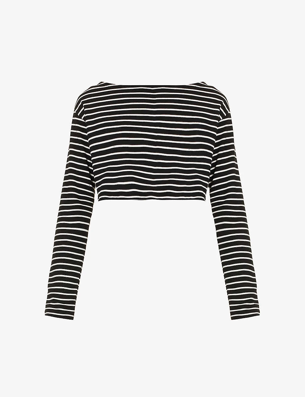 Tilla Striped Boat-neck Cotton-jersey Top 1 Tilla Striped Boat-neck Cotton-jersey Top