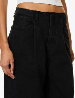 Taylor Pleated Wide-leg Relaxed-fit Denim Jeans -Women Clothing Store R04186799 SHADOWRIDGE ALT04