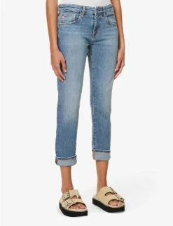 Ex-Boyfriend Tapered-leg Mid-rise Cotton-blend Jeans -Women Clothing Store R04186807 15YEARSLAGUNE ALT02