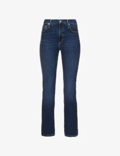 Mari Straight-leg High-rise Cotton-blend Jeans