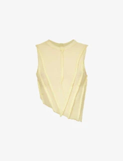 Asymmetric Sleeveless Stretch-woven Top