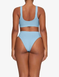 Scoop-neck Recycled Stretch-nylon Bikini Top -Women Clothing Store R04189616 IRISBLUE ALT03