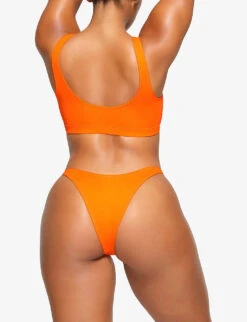 Tanga Mid-rise Recycled Stretch-nylon Bikini Bottoms -Women Clothing Store R04189634 ORANGE ALT03