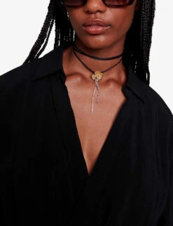 Maje Ilanie Wrap-front Woven Jumpsuit -Women Clothing Store R04190376 NOIRGRIS ALT04