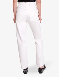 Maje Popop Straight-leg Stretch-denim Jeans 9 Maje Popop Straight-leg Stretch-denim Jeans -Women Clothing Store R04190849 BLANC ALT03