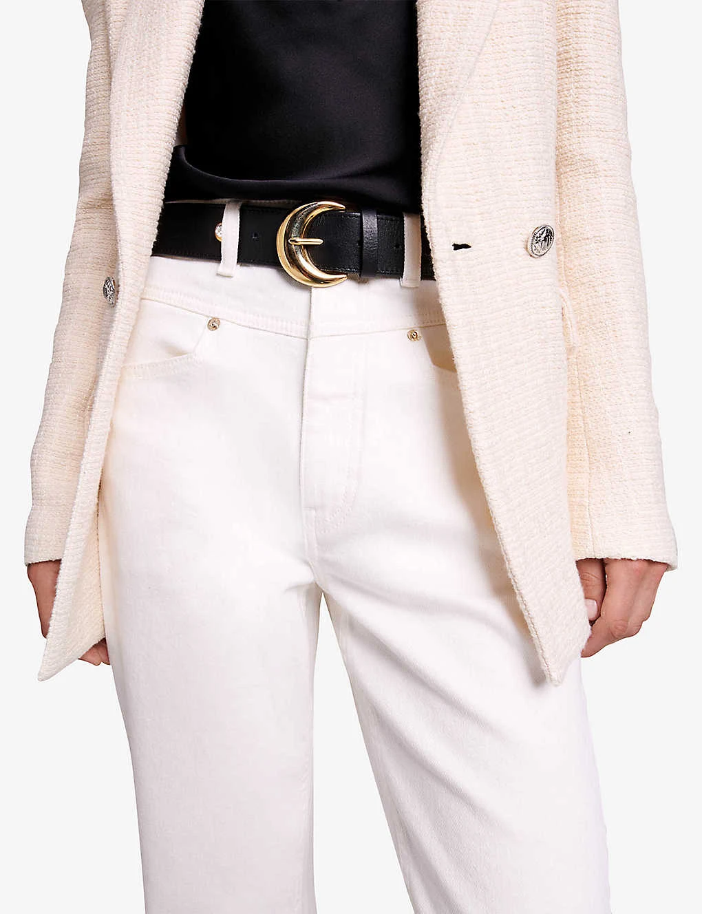 Maje Popop Straight-leg Stretch-denim Jeans 5 Maje Popop Straight-leg Stretch-denim Jeans - Image 5