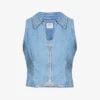 Levis Lilou V-neck Cotton And Hemp-blend Denim Vest