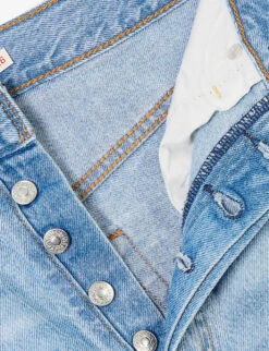 Levis Ribcage Distressed Straight-leg High-rise Jeans -Women Clothing Store R04191397 Z5993MEDIUMINDIGO ALT06