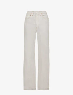 RE/DONE Wide-leg High-rise Denim Jeans