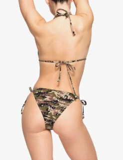 Dipped Tie-fastened Recycled Stretch-nylon Bikini Bottoms -Women Clothing Store R04193696 LOGOCAMO ALT03