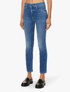 MOTHER Dazzler Straight-leg Mid-rise Stretch-denim Jeans -Women Clothing Store R04193819 WISHONASTAR ALT02