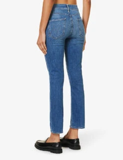 MOTHER Dazzler Straight-leg Mid-rise Stretch-denim Jeans -Women Clothing Store R04193819 WISHONASTAR ALT03