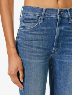 MOTHER Dazzler Straight-leg Mid-rise Stretch-denim Jeans -Women Clothing Store R04193819 WISHONASTAR ALT04