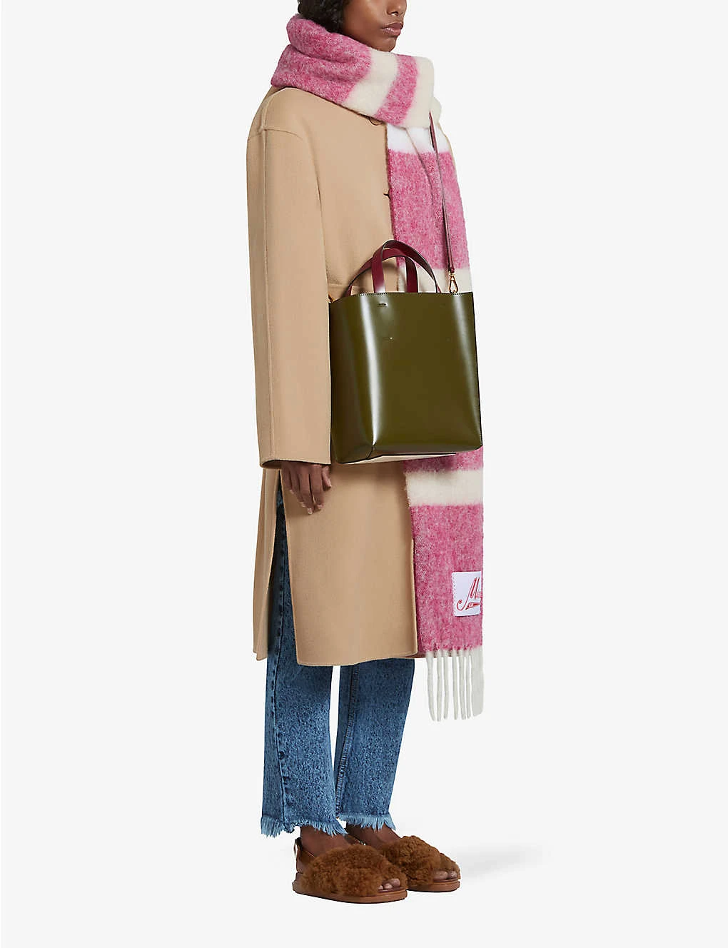 Marni Deconstructed-shoulder Adjustable-belt Relaxed-fit Wool-blend Hooded Coat 2 Marni Deconstructed-shoulder Adjustable-belt Relaxed-fit Wool-blend Hooded Coat - Image 2