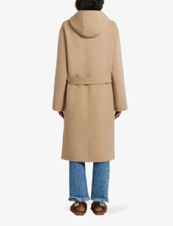Marni Deconstructed-shoulder Adjustable-belt Relaxed-fit Wool-blend Hooded Coat 9 Marni Deconstructed-shoulder Adjustable-belt Relaxed-fit Wool-blend Hooded Coat -Women Clothing Store R04196436 DIJON ALT03