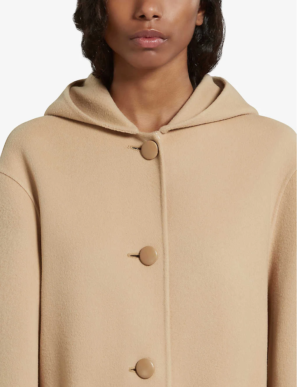 Marni Deconstructed-shoulder Adjustable-belt Relaxed-fit Wool-blend Hooded Coat 5 Marni Deconstructed-shoulder Adjustable-belt Relaxed-fit Wool-blend Hooded Coat - Image 5