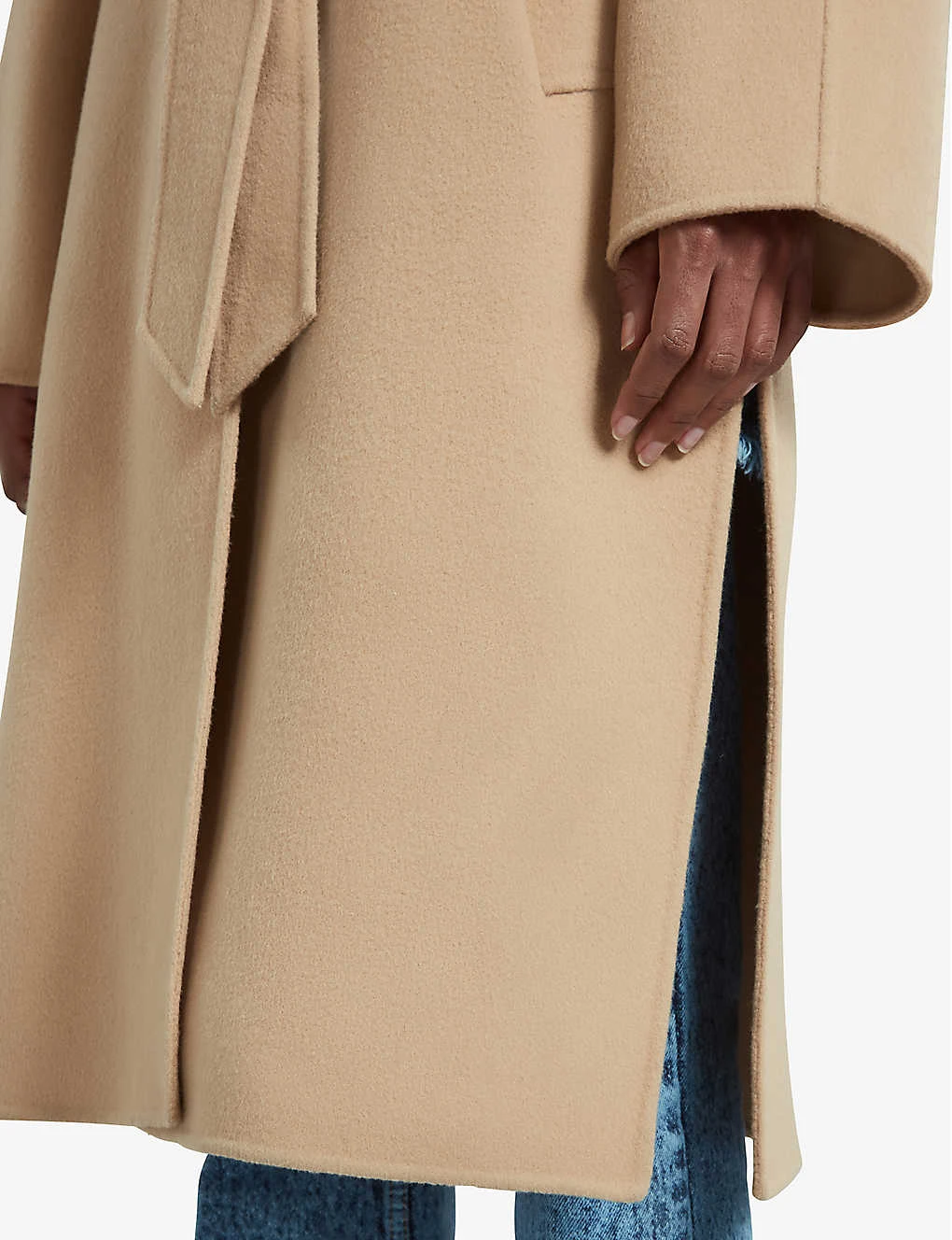 Marni Deconstructed-shoulder Adjustable-belt Relaxed-fit Wool-blend Hooded Coat 6 Marni Deconstructed-shoulder Adjustable-belt Relaxed-fit Wool-blend Hooded Coat - Image 6