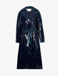 ALAIA Double-breasted Notched-lapel Regular-fit Wool-blend Trench Coat