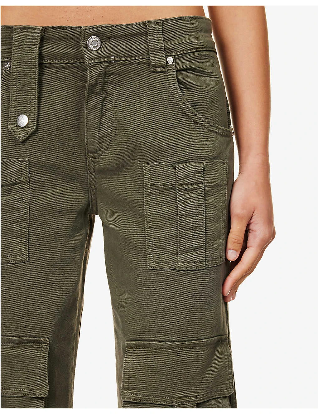 Blumarine Brand-patch Flap-pocket Mid-rise Straight-leg Denim Cargo Trousers 5 Blumarine Brand-patch Flap-pocket Mid-rise Straight-leg Denim Cargo Trousers - Image 5