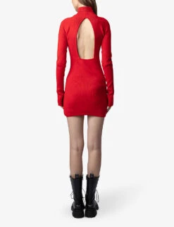 Zadig & Voltaire Viky Pointelle ZV-knit Merino-wool Mini Dress -Women Clothing Store R04201837 JAPON ALT02